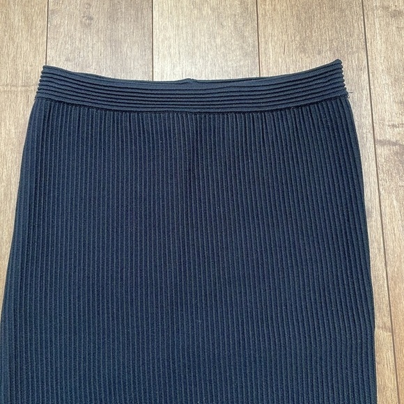 Ronny Kobo Collection Black Knit ribbed Pencil Skirt stretchy bodycon tight sz S - Picture 3 of 13